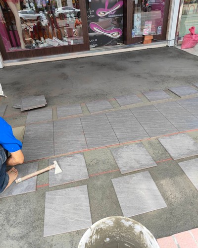 台北騎樓地面打除, 台北抿石子, 台北泥作土水工程承包, 台北騎樓地板翻修, 台北騎樓地坪施工, 台北貼磁磚, 台北騎樓磁磚工程